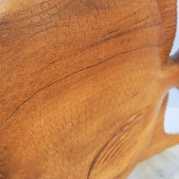 Unique Extra Large Vintage Solid Wood Hand Carved Fish