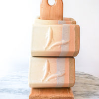 Padilla Ceramic Mug Set With Wood Stacking Rack