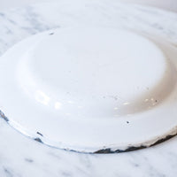 Vintage Set of 4 Swedish White Enamel Stacking Canisters with Original Metal Organizing Rack