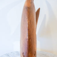 Unique Extra Large Vintage Solid Wood Hand Carved Fish