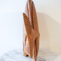 Unique Extra Large Vintage Solid Wood Hand Carved Fish