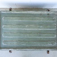 Aluminum Industrial Vintage Latching Military Metal Medic Box with Original Hardware and Graphics