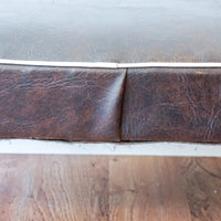 Midcentury Bench Stool Naugahyde