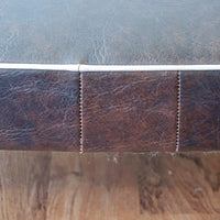 Midcentury Bench Stool Naugahyde