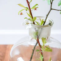 Large Vintage Clear Glass Pyrex Chemistry Bottle with Raised Lettering and Glass Penny Stopper