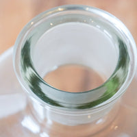 Large Vintage Clear Glass Pyrex Chemistry Bottle with Raised Lettering and Glass Penny Stopper