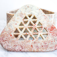 Geometric Marble Box with Cutouts - Made in India