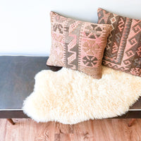Midcentury Bench Stool Naugahyde