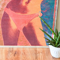 1969 Rock of Ages Cleft for Me Bikini Girl Print Serigraph 32/50 Signed By Artist Willian Weegee