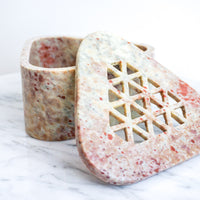 Geometric Marble Box with Cutouts - Made in India