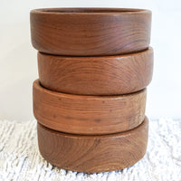 Wood Salad Bowl Set of Five
