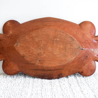 African Wood Tray Bowl