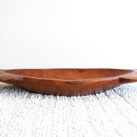 African Wood Tray Bowl