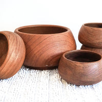 Teak Wood Salad Bowl Set of Five