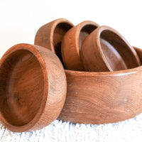 Wood Salad Bowl Set of Five