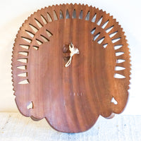 Women's Face Carved Wood Balinese Wall Art