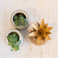 Brass Pineapple Box Candlestick Holder