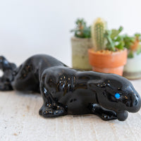 Ceramic Panther Sculpture Statue