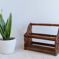 Teak Magazine Storage Rack