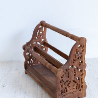 Teak Magazine Storage Rack