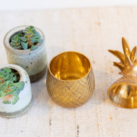 Brass Pineapple Box Candlestick Holder