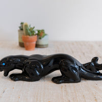 Ceramic Panther Sculpture Statue