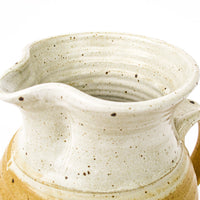 Ceramic Pitcher with Golden Tone Finishes