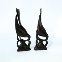 African Carved Wood Bird Statues
