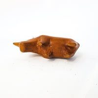 African Carved Wood Rhino Statue