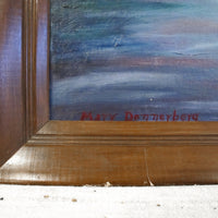 1953 Frog Lake Mount Hood Oregon Painting with Wood Frame by Mary Donnerberg