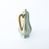 Pewter Selangor Malaysian Tea Pot with Woven Handle