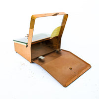 Aurelia Biltmore Copper Flashed Cigar Display Case / Holder with Weighted Glass Lid and Cover