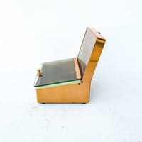 Aurelia Biltmore Copper Flashed Cigar Display Case / Holder with Weighted Glass Lid and Cover