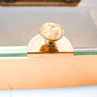 Aurelia Biltmore Copper Flashed Cigar Display Case / Holder with Weighted Glass Lid and Cover