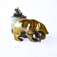 Brass Bear with Fish