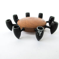 Digsmed Iron and Wood Candlestick Holder
