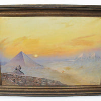 Albert Salzbrenner Egyptian Desert Landscape Oil Painting Framed Wall Art
