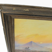 Albert Salzbrenner Egyptian Desert Landscape Oil Painting Framed Wall Art