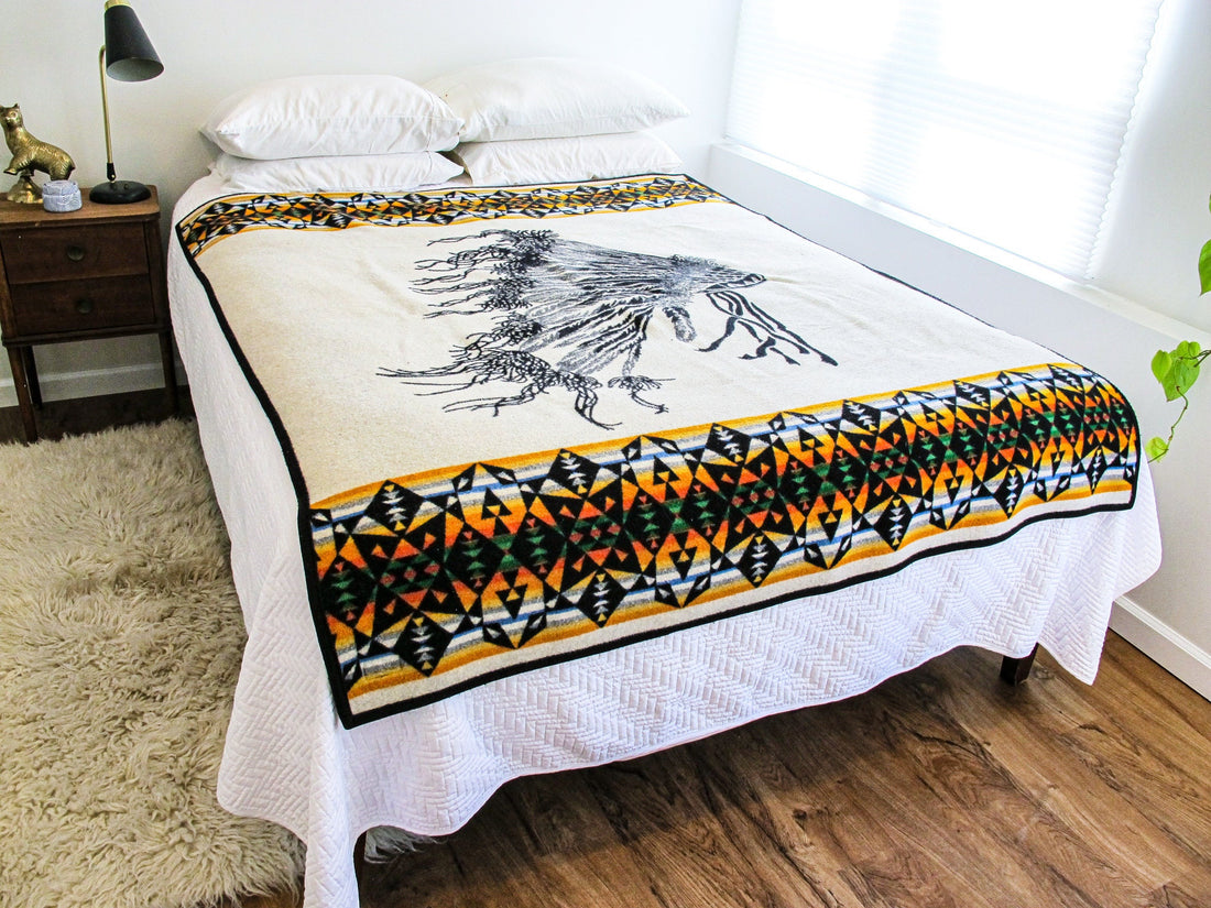 Pendleton Woolen Mills Reversible Beaver State Throw Camp Blanket