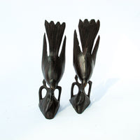 African Carved Wood Bird Statues