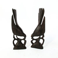 African Carved Wood Bird Statues