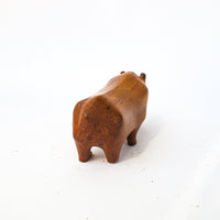 African Carved Wood Rhino Statue