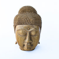 Wood Buddha Head Bali Style