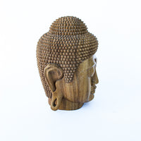 Wood Buddha Head Bali Style