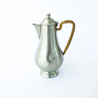 Pewter Selangor Malaysian Tea Pot with Woven Handle