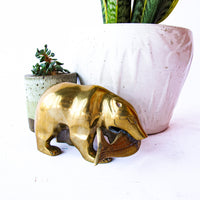 Brass Bear with Fish