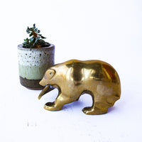 Brass Bear with Fish