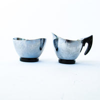Midcentury Stainless Steel Cream and Sugar set