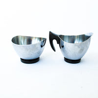 Midcentury Stainless Steel Cream and Sugar set