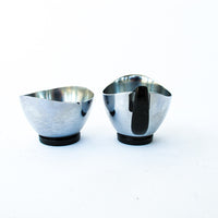 Midcentury Stainless Steel Cream and Sugar set
